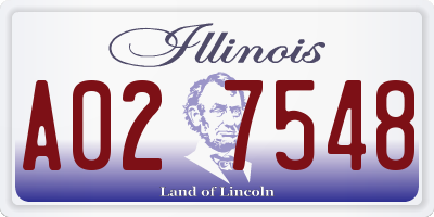 IL license plate A027548