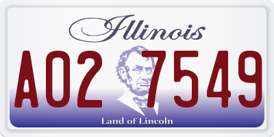 IL license plate A027549