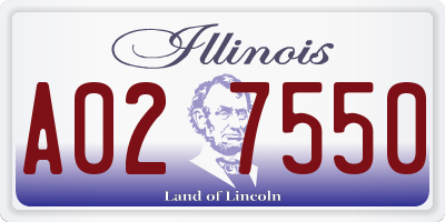 IL license plate A027550