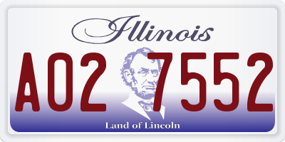 IL license plate A027552
