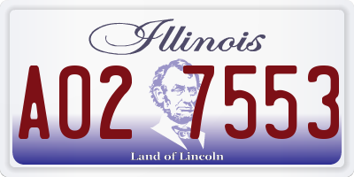 IL license plate A027553
