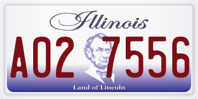 IL license plate A027556
