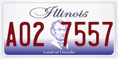 IL license plate A027557