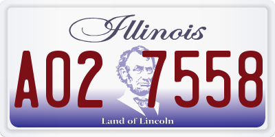 IL license plate A027558