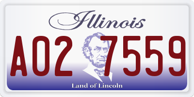 IL license plate A027559