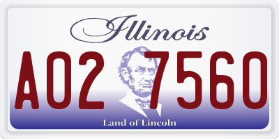 IL license plate A027560