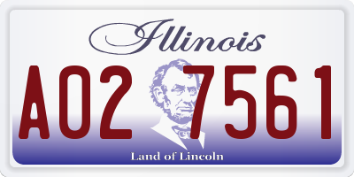 IL license plate A027561