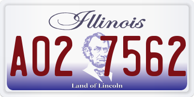 IL license plate A027562