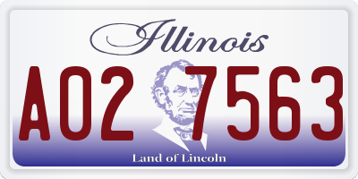 IL license plate A027563