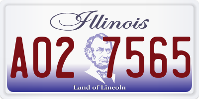 IL license plate A027565