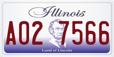 IL license plate A027566