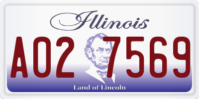 IL license plate A027569