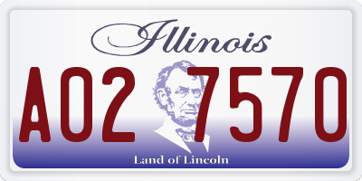 IL license plate A027570