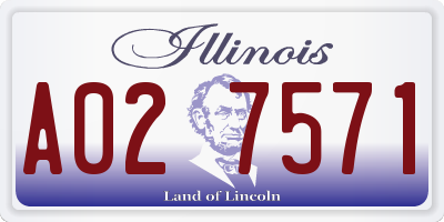 IL license plate A027571
