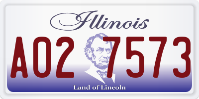 IL license plate A027573