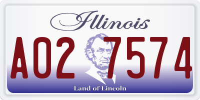 IL license plate A027574