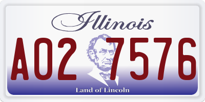 IL license plate A027576