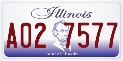IL license plate A027577