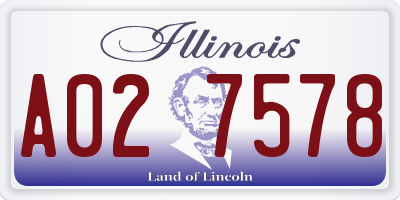 IL license plate A027578
