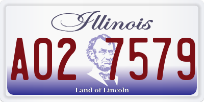 IL license plate A027579