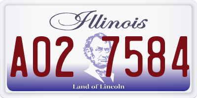 IL license plate A027584