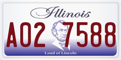 IL license plate A027588