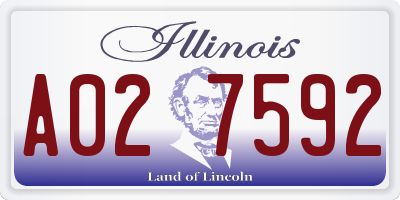 IL license plate A027592