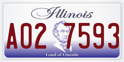 IL license plate A027593