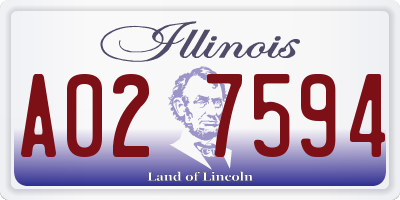 IL license plate A027594