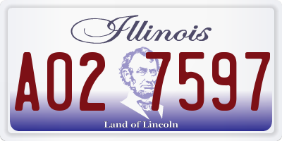 IL license plate A027597