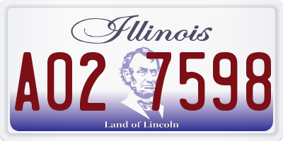IL license plate A027598