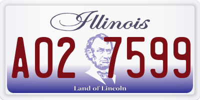IL license plate A027599