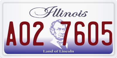IL license plate A027605