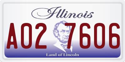 IL license plate A027606