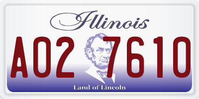 IL license plate A027610