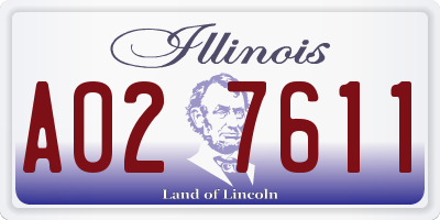 IL license plate A027611