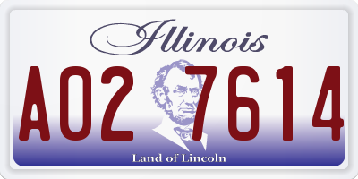 IL license plate A027614
