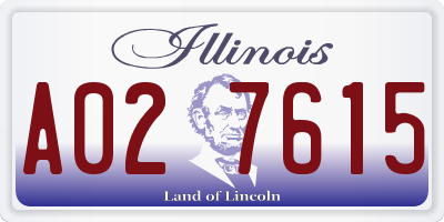 IL license plate A027615