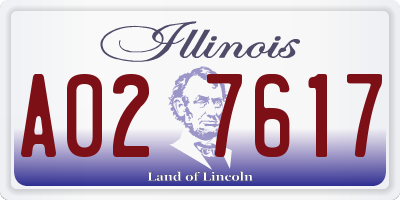 IL license plate A027617