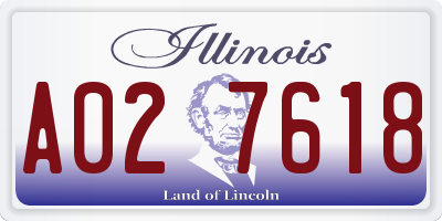 IL license plate A027618