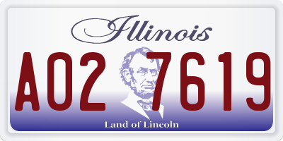 IL license plate A027619