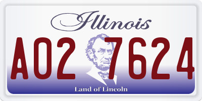 IL license plate A027624