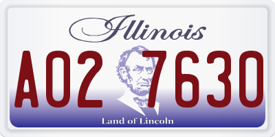 IL license plate A027630