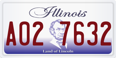 IL license plate A027632