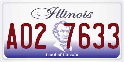 IL license plate A027633