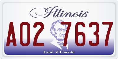 IL license plate A027637