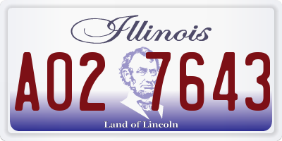 IL license plate A027643