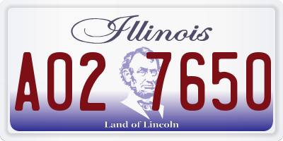 IL license plate A027650
