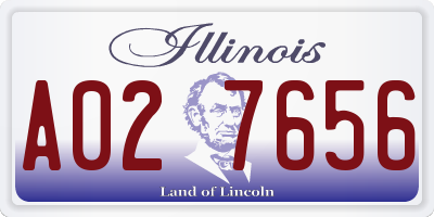 IL license plate A027656