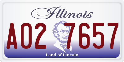 IL license plate A027657